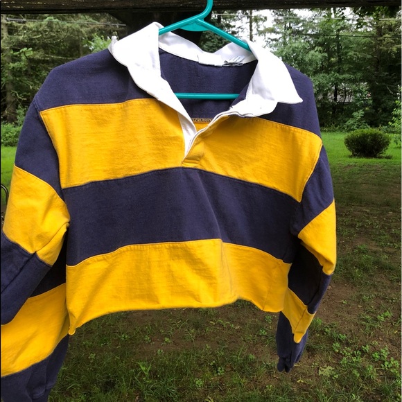 vintage polo crop rugby shirt